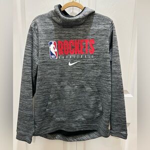Nike Men's Gray Zip-Up Rockets Hoodie Sweatshirt M